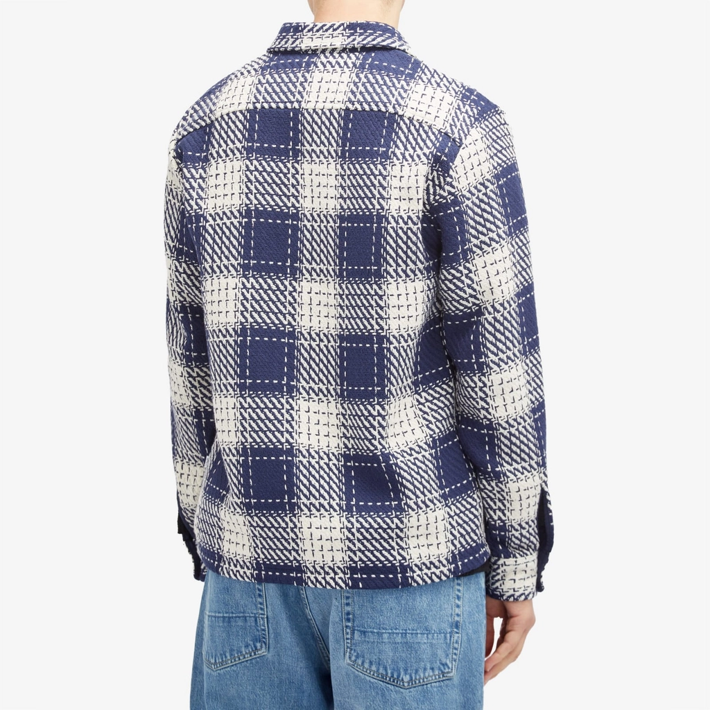 Wax London Men's Whiting Beatnik Overshirt Marine